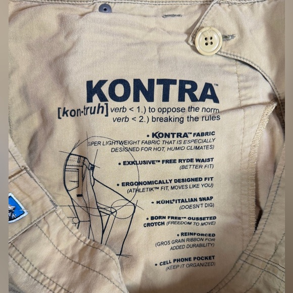 Kuhl Men's 36W 32L Kandor Lightweight Tactical Outdoor Hiking Tan Pants - Picture 8 of 11